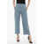 Department Five Solid Color Cropped Palazzo Pants Blue