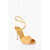 Manolo Blahnik Patent Leather Hourani Ankle-Strap Sandals Heel 10.5Cm Yellow