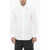 SALVATORE PICCOLO Spread Collar Cotton Popeline Shirt White