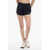 SPORTY & RICH Contrasting Side Bands Brune Shorts Blue