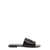 Dolce & Gabbana Black Sandals With Dg Logo Cut-Out In Leather Man BLACK