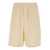 AMI Paris Beige Elastic Bermuda Shorts in Cotton Man WHITE