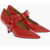 Maison Margiela Mm22 Point Toe Leather Mary Jane Pumps 6,5Cm Red