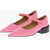 Maison Margiela Mm6 Patent Faux Leather Mary Jane Pumps Heel 3.5Cm Pink