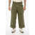 BLUEMARBLE Cuffed Hem Pants With Belt Military Green