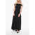 Khaite Front Draping Sleeveless Maxi Dress Black