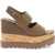 Stella McCartney Elyse Platform Sandals With Wedge HAZELNUT