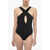 Céline Wrapover Bodysuit With Open Back Black