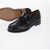 Salvatore Ferragamo Leather Rolo Loafers With Logoed Clamps Black