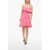 Alexander McQueen Knitted Mini Dress With Ruffles Pink