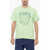 WILD DONKEY Front Printed Solid Color Crew-Neck T-Shirt Green