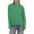 SUNNEI Crew-Neck Cotton T-Shirt With Striped Lining Green