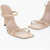 BY FAR Leather Flick Sandals With Double Buckle Heel 10Cm Beige