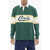 DRÔLE DE MONSIEUR Long Sleeve Polo Shirt With Maxi Logo Green