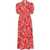Liu Jo LIU JO Cotton Midi Dress with Floral Print RED