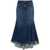 Liu Jo LIU JO Long pleated stretch cotton skirt BLUE