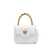 Versace VERSACE MINI TOP HANDLE CALF LEATHER BAGS WHITE