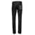 Versace Black Straight Jeans with Studded Medusa in Stretch Cotton Denim Man BLACK