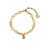 Versace Greca Bracelet with Medusa Charm in Gold-Tone Brass Man GREY