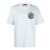 Versace VERSACE STRIPED JERSEY FABRIC T-SHIRT + EMBROIDERED NAUTICAL EMBLEM CLOTHING WHITE