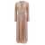 forte_forte Long Pale Pink Dress with Belt and Long Sleeves in Stretch Silk Woman PINK