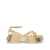 VIC MATIE VIC MATIE LAMINATED LEATHER SANDAL GOLD