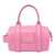Marc Jacobs 'The Mini Duffle' Pink Handbag with Engraved Logo in Hammered Leather Woman PINK