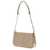 Michael Kors Beige Shoulder Bag with All-Over Rhinestone in Suede Woman GREY