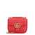 Gucci GUCCI GG MARMONT MINI LEATHER SHOULDER BAG RED