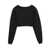 Saint Laurent Saint Laurent Sweat Cropped Molleton Clothing BLACK