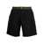 Versace Beach Bermuda Shorts with Logo and Greca Motif in Black Nylon Man BLACK