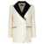 Dolce & Gabbana White Double-Breasted Jacket with Peak Revers in Viscose Blend Woman WHITE