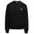 Kenzo Black Crewneck Sweatshirt with Logo Patch in Cotton Man BLACK