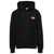 Kenzo Black Hoodie With Logo Print At The Front And Back In Stretch Cotton Man BLACK