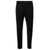 Dolce & Gabbana Black Slim Pants with Contrasting Logo Band in Stretch Wool Man BLACK