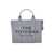 Marc Jacobs 'The Medium Tote Bag' Grey Shoulder Bag with Logo in Grainy Leather Woman GREY
