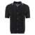 Brunello Cucinelli BRUNELLO CUCINELLI Cotton jacquard ribknit polo shirt BLACK