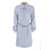 Michael Kors MICHAEL KORS Striped viscose chemisier dress with belt BLUE