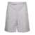 Thom Browne Striped Tailored Shorts in White Cotton Man GREY