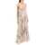ROTATE Birger Christensen Maxi Dress With Ruffle At The BLURRY SNOW LEOPARD TARMAC COMB