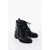 DSQUARED2 Leather Outline Story Combat Boots With Contrast Trim Black