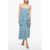 SUNNEI Patch Pockets Maxi Dress With Spaghetti Straps Light Blue
