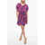 Isabel Marant Silk Chiffon Amelie Dress With Ruffles Pink