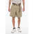 Sacai Cotton Lined Shorts With Belt Military Green