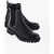 DSQUARED2 Leather Chelsea Booties With Side Logo Black