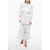 CHARO RUIZ Perforated Details Flared Shirt Dress White