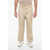 Thom Browne Single-Pleated Cotton Blend Pants With Iconic Detail Beige