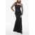 Blugirl Lace Long Dress With Diamond Neckline Black