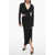 Off-White Draped Dress With Cut Out Detail Black