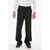 Prada Straight Fit Cover Pants With Side Satin Bands Black
